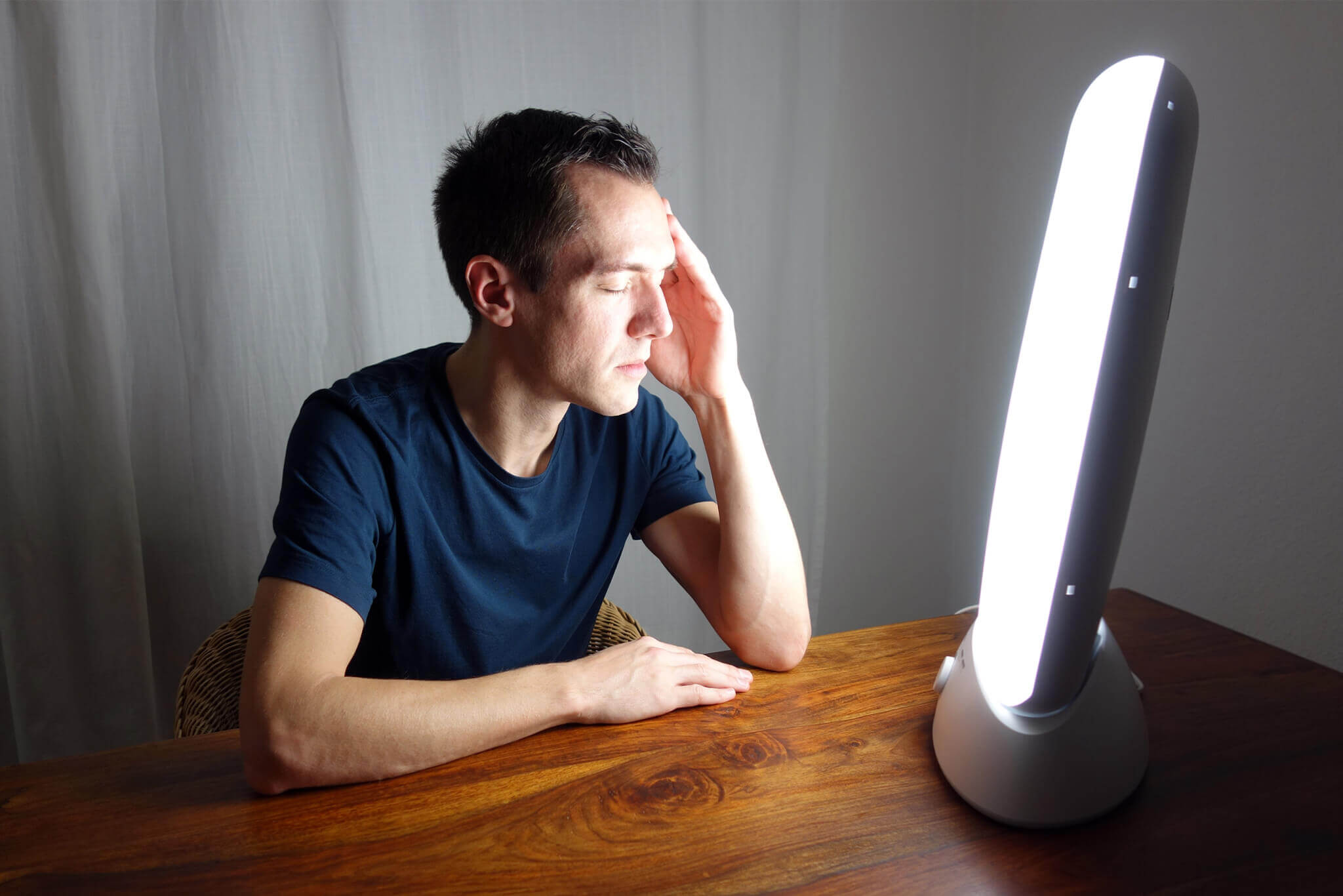 Patient Taking Light Therapy